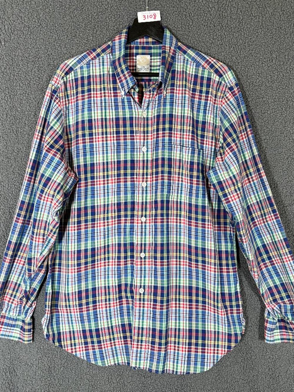 Brooks Brothers Golden Fleece USA Made Madras Plaid Shirt - Men's Size L